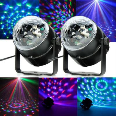 China ABS Magic Color Led Stage Lights KTV DJ Christmas Lamps 3W Sound Active Crystal Disco Ball for sale