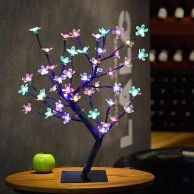 China PVC+Iron LED Lights Desktop Cherry Blossom Tree Light 0.45M 48LEDs for sale