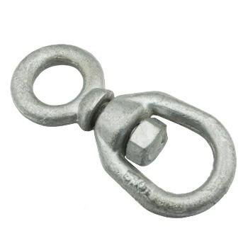 China Electricity Eye Jaw Rigging Hardware Chain Double Ended Snap Swivel Chain for sale