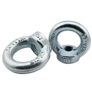 China ISO Standard C15 Carbon Steel Forged Galvanized M16 Ring Nut Din 582 for sale