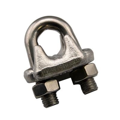 China Water Treatment Stainless Steel Wire Rope Clip With ZINC Plated Finish Coating for sale