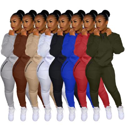 China Anti-Wrinkle Spring 2022 Ladies Sweatsuit Autumn Sleeve Tops Two Long Jogging 2 Piece Set For Women for sale