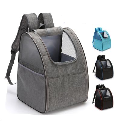 China Portable Mesh Cat Carrying Bag Foldable Pet Carrier Backpack Dog Carrier Viable Bag High Quality Pet Backpack for sale