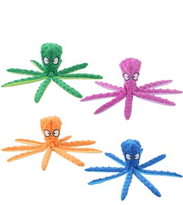 China Newest Viable Selling Durable Chew Toy Pet Plush Toy Octopus Plush Octopus Dog Peel Shell Dog Toy Educational Bite Resistant /voicing for sale