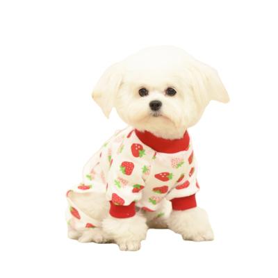 China Stocked wholesale dog coat, pet accessories, printed four-corner small dog clothes for sale