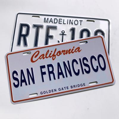 China Custom Designs Customize Your License Plate Tin Sign Plates for sale