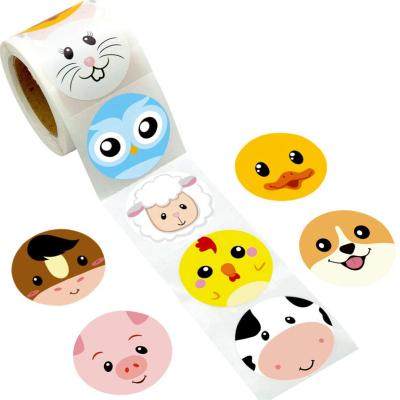 China Decorative Self Adhesive Roll Stickers Label Animal Wall Decals for Kids Party School Home Stickers for sale