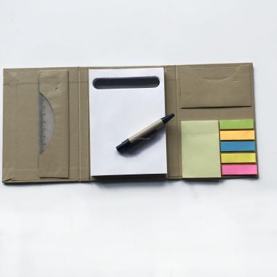 China Free sample printed eco material notebook with sticky pen notes for sale