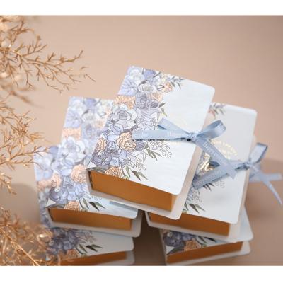 China Recycled Materials Candy Cardboard Luxury Vintage Book Shape Custom Patterned Cardboard Paper Hand Folded Gift Cookies Chocolate Wedding Candy Box Ri for sale