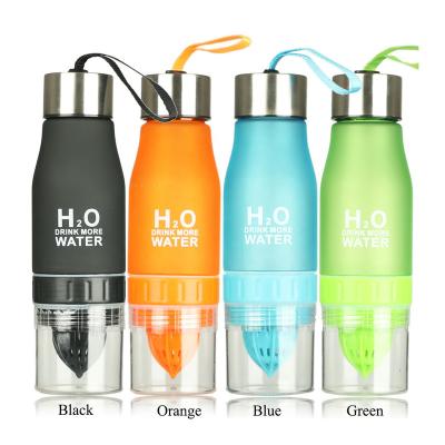 China Gift 650ml Viable Water Bottle Fruit Infusion Plastic Bottle Infuser Drink Portable Outdoor Sports Juice Lemon Water Garrafa for sale