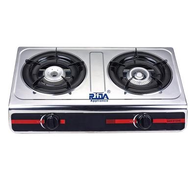 China Hotel africa cheap price 2 burner table top gas cooker gas stove cooktop kitchen appliance for sale