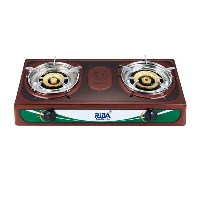 China Portable Luxury Red 2 Burner Parts for South Asia Market Stainless Steel Gas Stove, Gas Cooker, Gas Top for sale