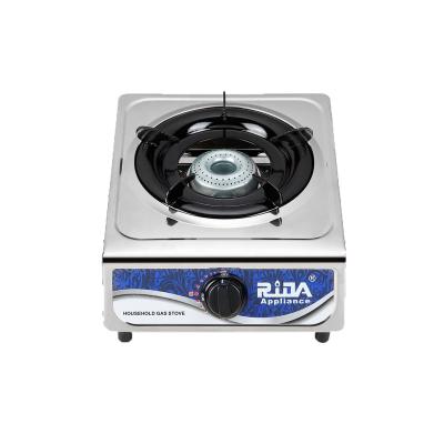 China Cheap Price Cast Iron Stainless Steel Household China Gas Stove Tabletop Single Top Gas Cooker for sale