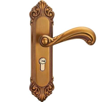 China European high quality European antique aluminum alloy bedroom toilet room door lock for wooden doors for sale