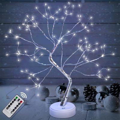 China Commercial Use Decoration Christmas Tree Night Light Table Top Bonsai Tree Light Table Lamp Led Light Trees for sale