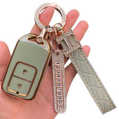 China Make Key Keep New Suitable For Honda Fit 4 Generation Style Buckle Bag CRV Female Classy Lingpai Xrv Civic Accord Enjoy Estate Key Car Case for sale