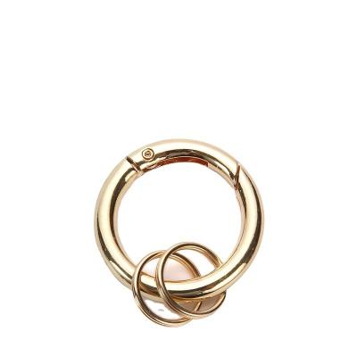 China 35mm Key Chains Mobile Phone Handbag Hardware Accessories Metal Ring Zinc Alloy Spring Coil Durable Broken Round Metal for sale