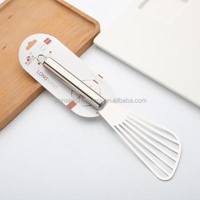 China Sustainable Factory Price Cheap Kitchen Accessories Stainless Steel Fish Spatula Slotted Turner for sale