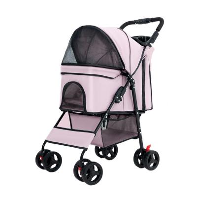 China High Quality YZ01-C Breathable Comfort Light Weight Folding Pet Trolley Strollers High Quality Medium Dog for sale