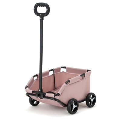 China MIN09 Multi-Function Small Convenient Pet Dog Caddy Pink Small Animals Pet Travel Trolley Walking Walkers for sale