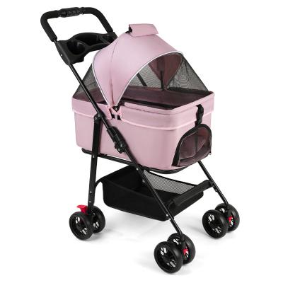 China Wholesale Small Animals Pet Stroller Trolley Pet Stroller Luxury LC01 For 2 Dogs for sale