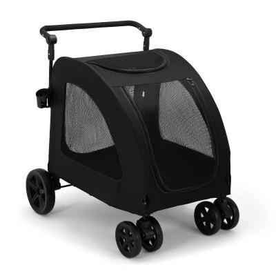 China SP100 Dogs Manufacturers Sell EVA / 4 Wheels Pet Strollers Large Dog Travel Cart Pet Carts for sale