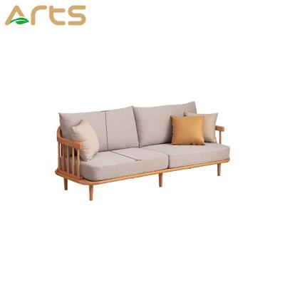 China Small Apartment Three Seat Sofa Furniture Set (Size) Nordic Style Adjustable Wooden Living Room for sale