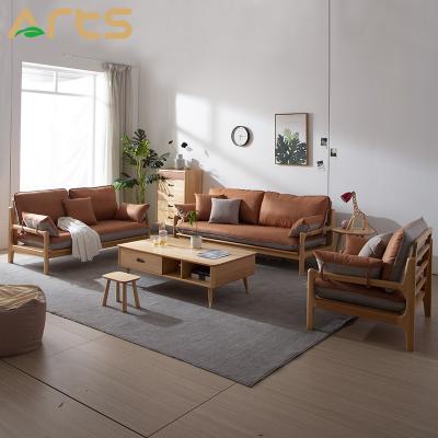 China Modern Solid Wood Chinese Style Sofa Living Room Furniture Wooden Seater Sofa Set (Height Adjustable) for sale