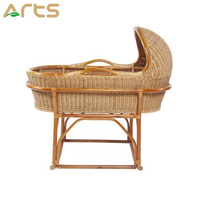 China eco-friendly newborn rattan baby crib infant hutches with sleep pads cheap price made in china for sale