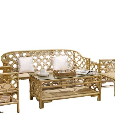 China Modern (Height) Adjustable Sofa Set Designs For Living Room Furniture With Rattan Material for sale