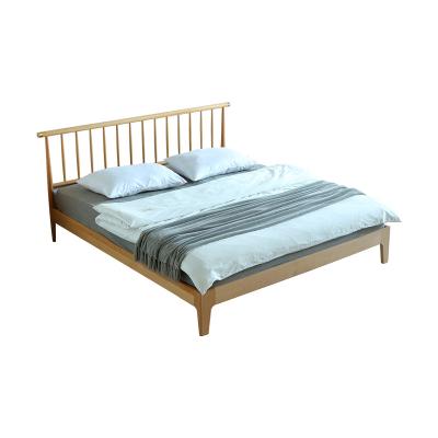 China (Size)Walnut Color 1.5 1.8m Master Bedroom Walnut Color 1.5 1.8m Adjustable Luxury European Solid Wood Solid Wood Bed Frame for sale