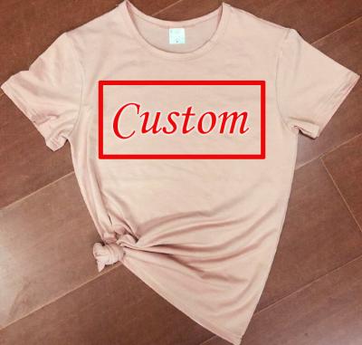 China QUICK DRY fashion casual custom printed 100% cotton round neck short sleeve shirts T-shirts for women summer for sale