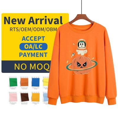 China Custom Printed Anti-wrinkle Logo Autumn Girl Hoodies Crewneck Pullover Colorful Sweatshirt For Women for sale