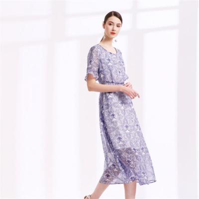 China Top Quality Design Women Summer Floral Casual Unique Breathable Ladies Long Dresses for sale