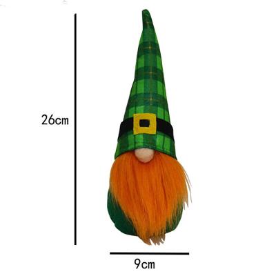 China 2022 Christamas Home Decor St Patrick's Day Decoration Green Doll Ornaments Gnome With Hat Table Decoration For Theme Easter Party Decoration Supplies for sale