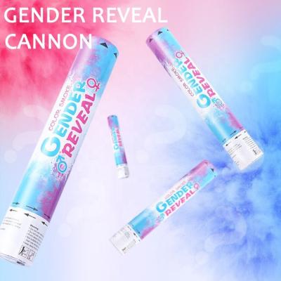 China Festival Boy or Girl Surprise Baby Set Reveal Party Decorations Gender Reveal Smoke Holi Sprinkle Cannon Bundle for sale