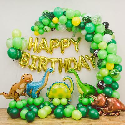 China Foil New Latex Jungle Party Decorations Dinosaur Balloon Arch Kit For Happy Birthday Party Supplies for sale