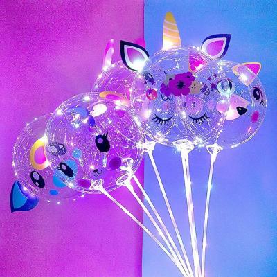 China China Wholesale 20 Inch Transparent Inflatable Bobo Light Led Balloon Christmas for sale