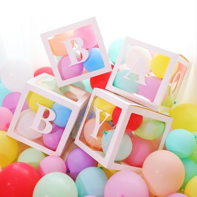 China Wedding BABYLOVE balloon box birthday party wedding decoration balloon box kindergarten transparent scene layout for sale