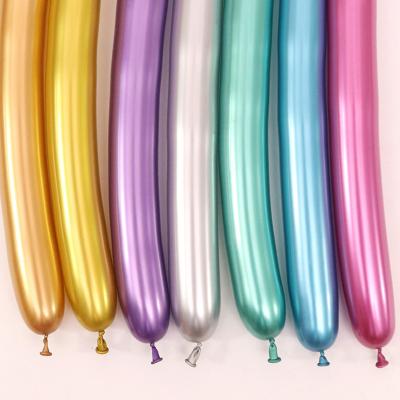 China Hot Selling Factory Kids Chrome Balloons Decor/Brithday /WeddingParty Gifts Cheap Long Color 260 Metallic Helium Latex Balloons for sale