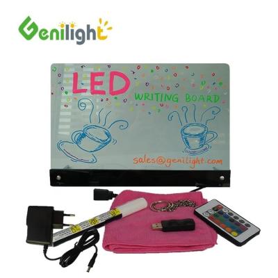 China DIY Full Color Illuminated Fluorescent LED Marker Board with Adjustable View Angle H/V for sale