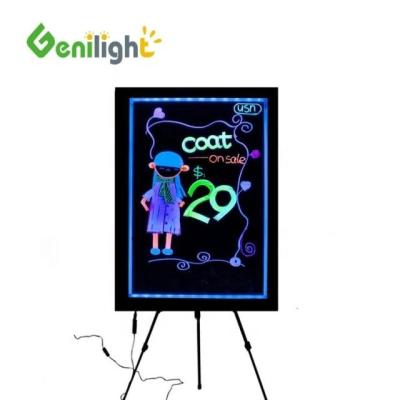 China Acrylic or Tempered Glass Surface Board Customized Full Color LED Writing Sign Board for sale