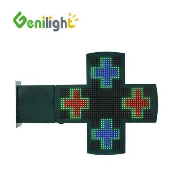 China Aanpasbaar buitenshuis Full Color LED Cross Apotheekbord met WIFI-besturing Te koop