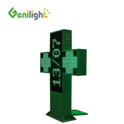 China 38kg/58kg Net Weight Waterproof Full Color Double Sides LED Pharmacy Cross Display for sale