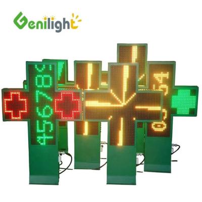 China ODM Full Color LED Cross Apotheek Sign met WIFI Control en 1G Pixel Configuration Te koop