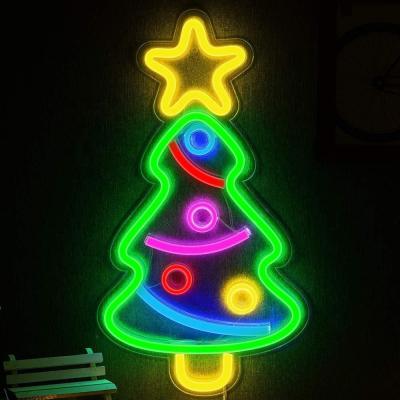 China Xmas LED Sign Lights Venster lichten Festival licht voor huis decoratie Bar Kerstboom Neon borden Te koop