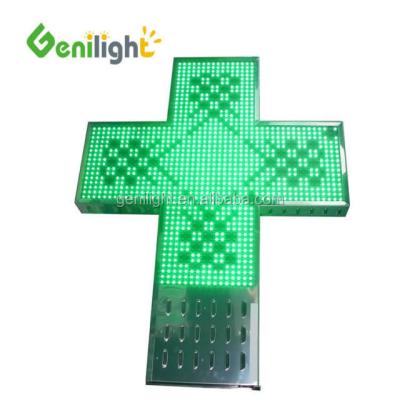 China Buitengebied groen LED apotheekbord P10 P16 P20 P25 RF WIFI 1024*1024mm Helderheid ≥6000CD Te koop