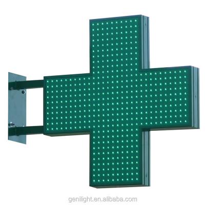 China Hoog zichtbare buiten LED-cross-display met groene verlichting Te koop