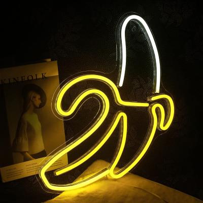 China Customized Banana LED Neon Schild Wanddekoration für Nachtlicht Lebensdauer 50000 Stunden zu verkaufen