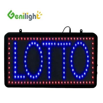 China Original Genilight Innenraum 56*33cm Superhelligkeit Custom LED LOTTO Offene Anzeige LED-Schild zu verkaufen